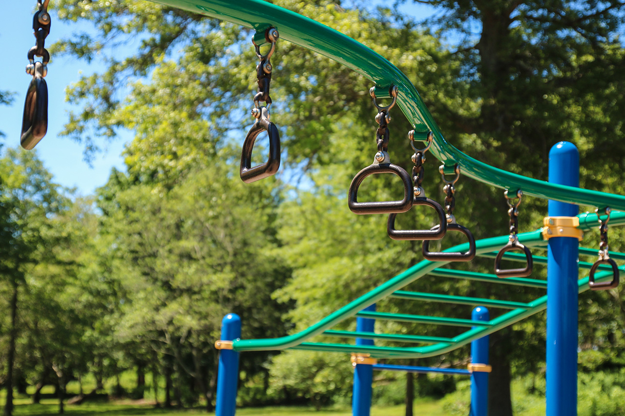 Overhead equipment on commercial school playground design