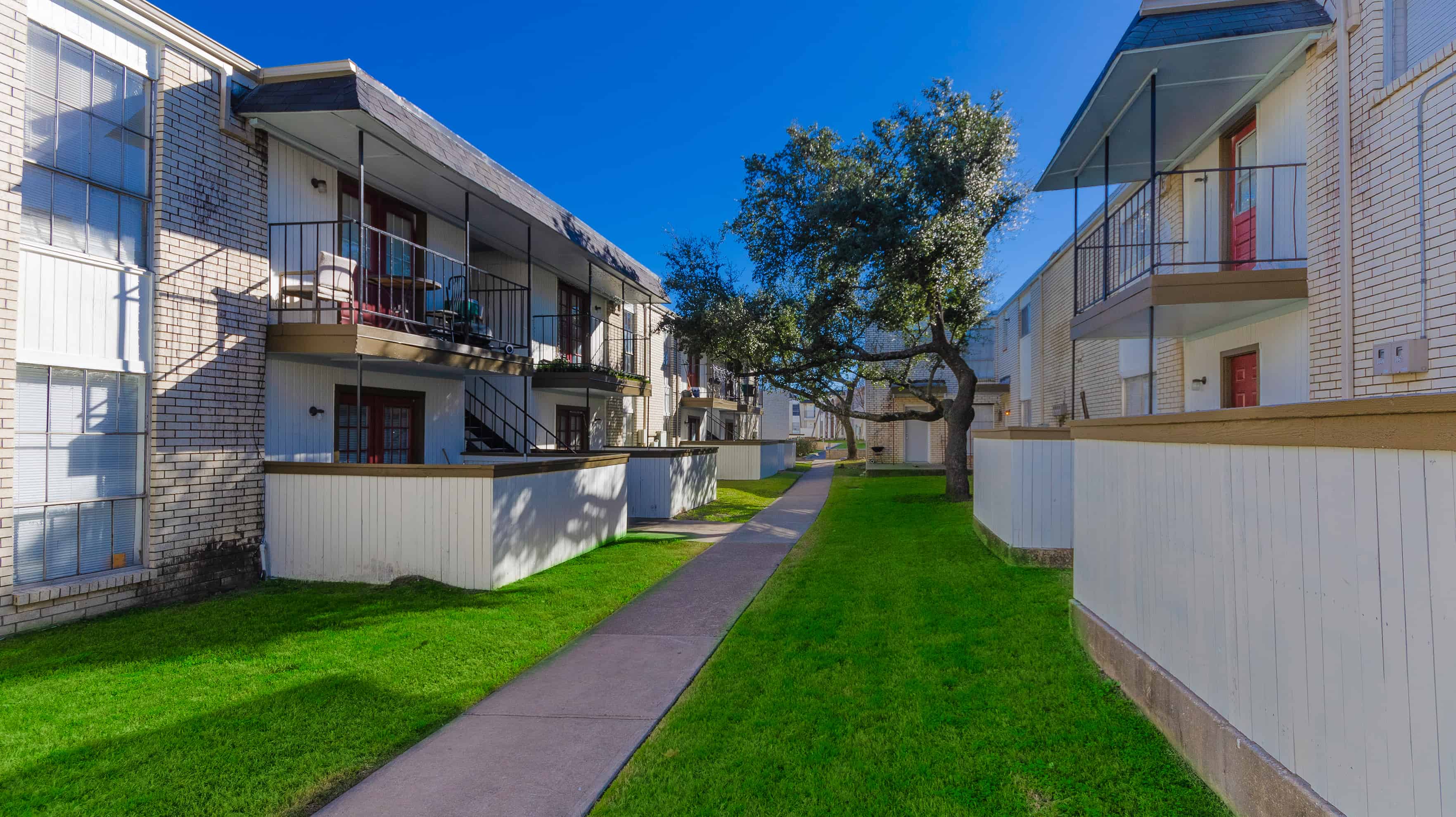 View of the Apartments in the back